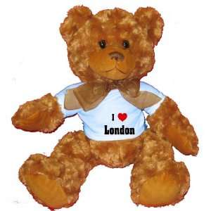  I Love/Heart London Plush Teddy Bear with BLUE T Shirt 