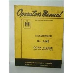   No. 2  ME Corn Picker operators manual International harvester Books