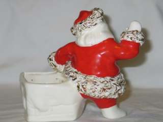   Betty Lou Nichols Ceramic Santa In Chimney Planter 1950s T30  