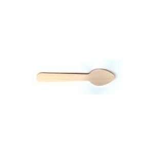   Stix 4.5in Wood Taster Spoon10 BG Green Spoon 110