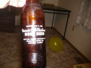 MASONS OLD FASHIONED ROOT BEER POP BOTTLE BROWN  