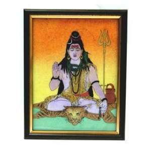 Lord Shiva Gem Stone Painting Photo Frame