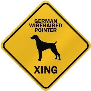  ONLY  GERMAN WIREHAIRED POINTER XING  CROSSING SIGN DOG 