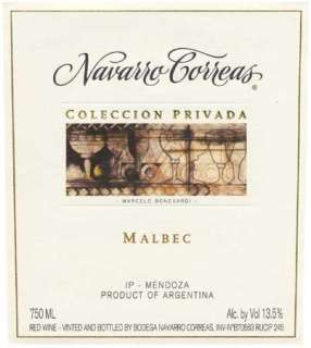Navarro Correas Colección Privada Malbec 2005 