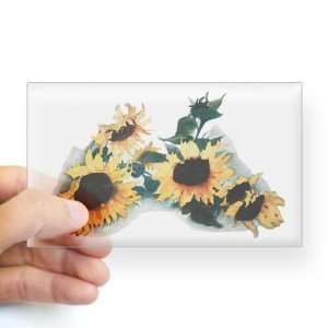  Sticker Clear (Rectangle) Sunflowers Painting Everything 