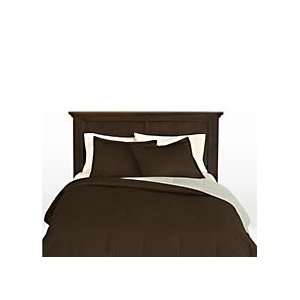  Canopy Simply Solids Reversible Comforter Set, Rich Brown 