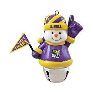  Louisiana State LSU Tigers NCAA Snowman Bell Ornament 