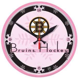  Boston Bruins Wall Clock (Pink)