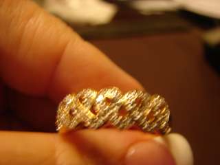Ladys Elegant Diamond Ring Band 14K YG Solid Gold  