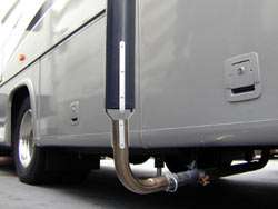   Generator Exhaust Venting System attaching to a RV generator exhaust