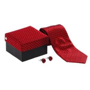  Designer Maroon Tie with Cufflinks 