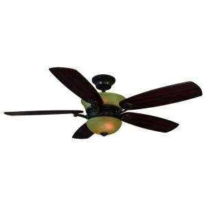 Hampton Bay Minorca 52 in. Gilded Mahogany Indoor Ceiling Fan434 071 