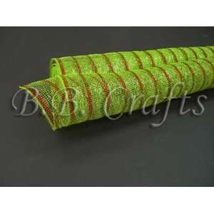  Holiday Floral Mesh Wraps 21 Inch x 10 Yards, Apple Green 