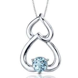  Sublime Love 1.00 carats Round Cut Sterling Silver Rhodium 