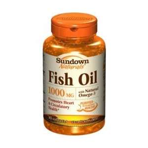  Sundown Fish Oil 1000 Mg Dietary Supplement Softgels   60 