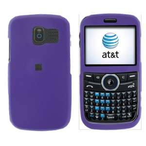 Rubber Dark Purple Hard Case Snap on Cover for Pantech Link P7040