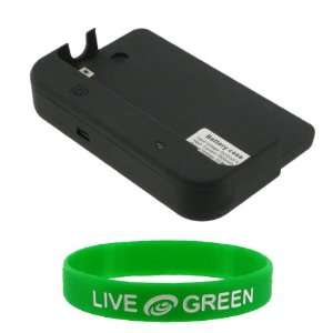 com Rubberized Black Case and Rechargeable Battery for Sony Ericsson 