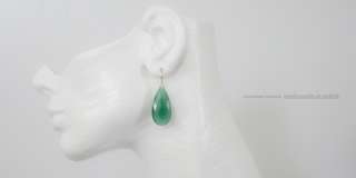 Solid 14k, 18k, Premium Giant Green Onyx Drop Earrings  