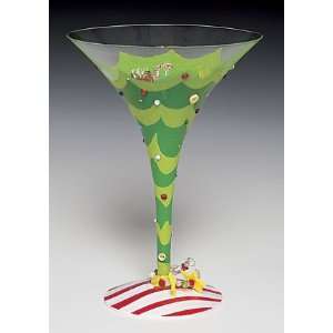  Tipsy Christmas Martini Glass by Lolita   *Retired 