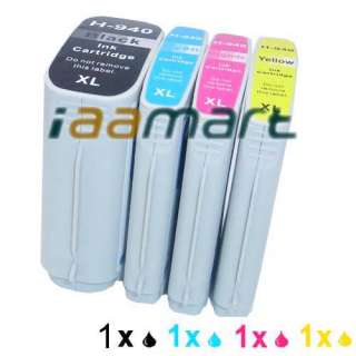 4pk Ink Cartridges Compatible With HP 940XL Officejet Pro 8000 8500 