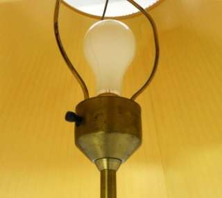 Brass Base Stiffel Style Mid Century Modern Floor Lamp  