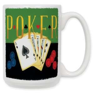  Poker 15 Oz. Ceramic Coffee Mug