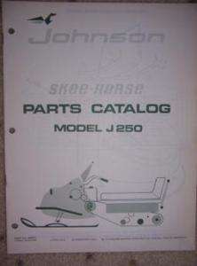 1970 Johnson Skee Horse Snowmobile Parts Catalog J250 c  