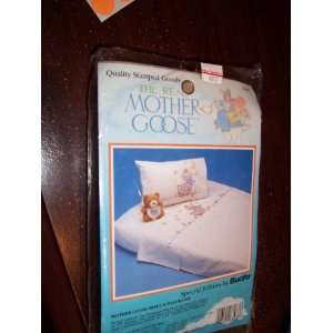    Mother Goose Sheet and Pillowcase Cross Stitch