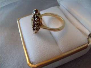1800s 1900s Vintage Antique 14KYG BohemianGarnet Ring  