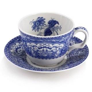  Spode Blue Geranium Teacup Set 