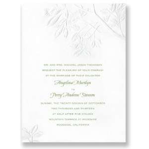  Embossed Branches Invitation on Bamboo Paper Kitchen 