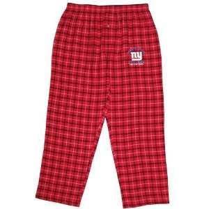 New York Giants Red Super Bowl XLII Champions Gridiron Flannel Pants 