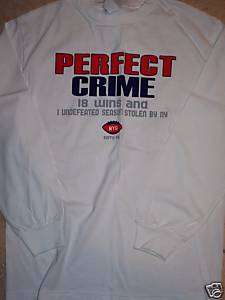 NEW YORK GIANTS SUPER BOWL PERFECT CRIME L/S T SHIRT L  