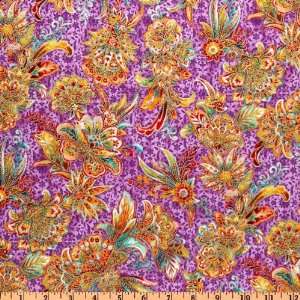  44 Wide Passage To India Floral Jewel Fabric By The Yard 