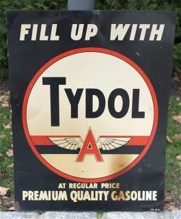 Veedol Tydol Gas and Oil Metal Advertising Sign Product Image