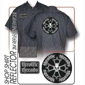   Threads Reflector Shop Shirt   X Large/Black/White Stripe Automotive