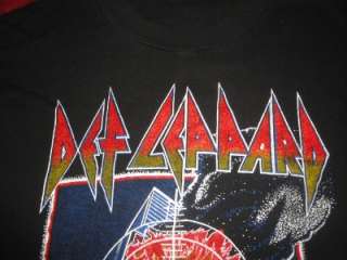 Def Leppard Pyromania T Shirt Concert Tour Thick Ink XL  
