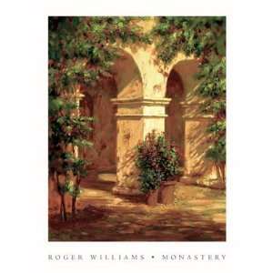  Monastery, Fine Art Canvas Transfer by Roger Williams 