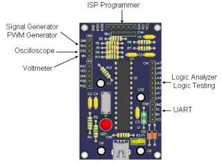 AVR Arduino USB Programmer +Logic Analyzer Oscilloscope  