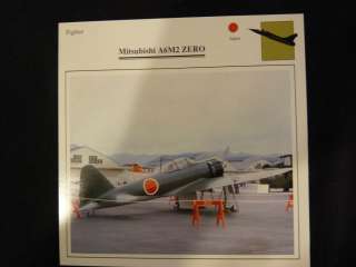 mitsubishi a6m2 zero zeke fighter japanese wwII airplane picture card 