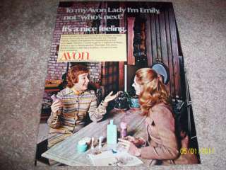 1972 AVON PRODUCTS AD RARE VINTAGE TWO WOMEN  