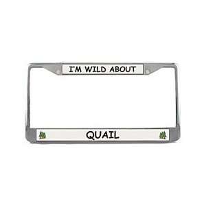  Quail License Plate Frame (Chrome) Patio, Lawn & Garden