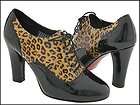 Womens Ros Hommerson Leopard Print Leather Oxford Pumps 10W New In Box