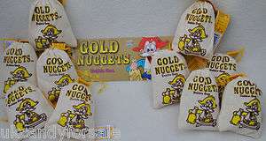   Nuggets 10 packs Gold Nuggets Bubble Gum Retro Sweets Candy  