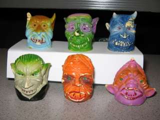 PEZ (6) EERIE SPECTRES prototype plaster models 1970s vintage 