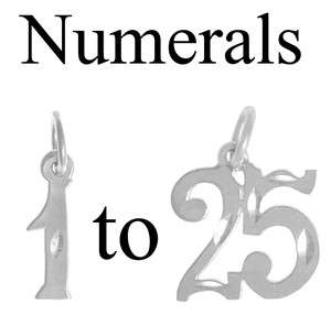 Ster Number Numeral Pendants #s 1 25 From $7 $10 #237  