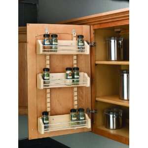  Adjustable Door Mount Spice Rack with 3 Shelves fo