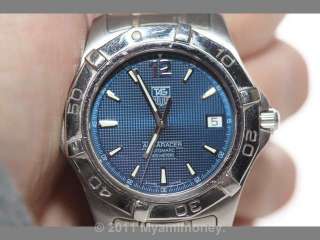 TAG HEUER AQUARACER AUTOMATIC BLUE DIAL STAINLESS STEEL WATCH WAF2112 