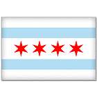 CHICAGO Illinois Flag bumper sticker decal 5 x 3 items in NEW High 