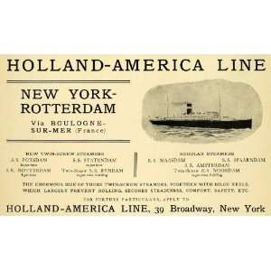 1901 Ad Holland America Line 39 Broadway New York S.S. Potsdam 
